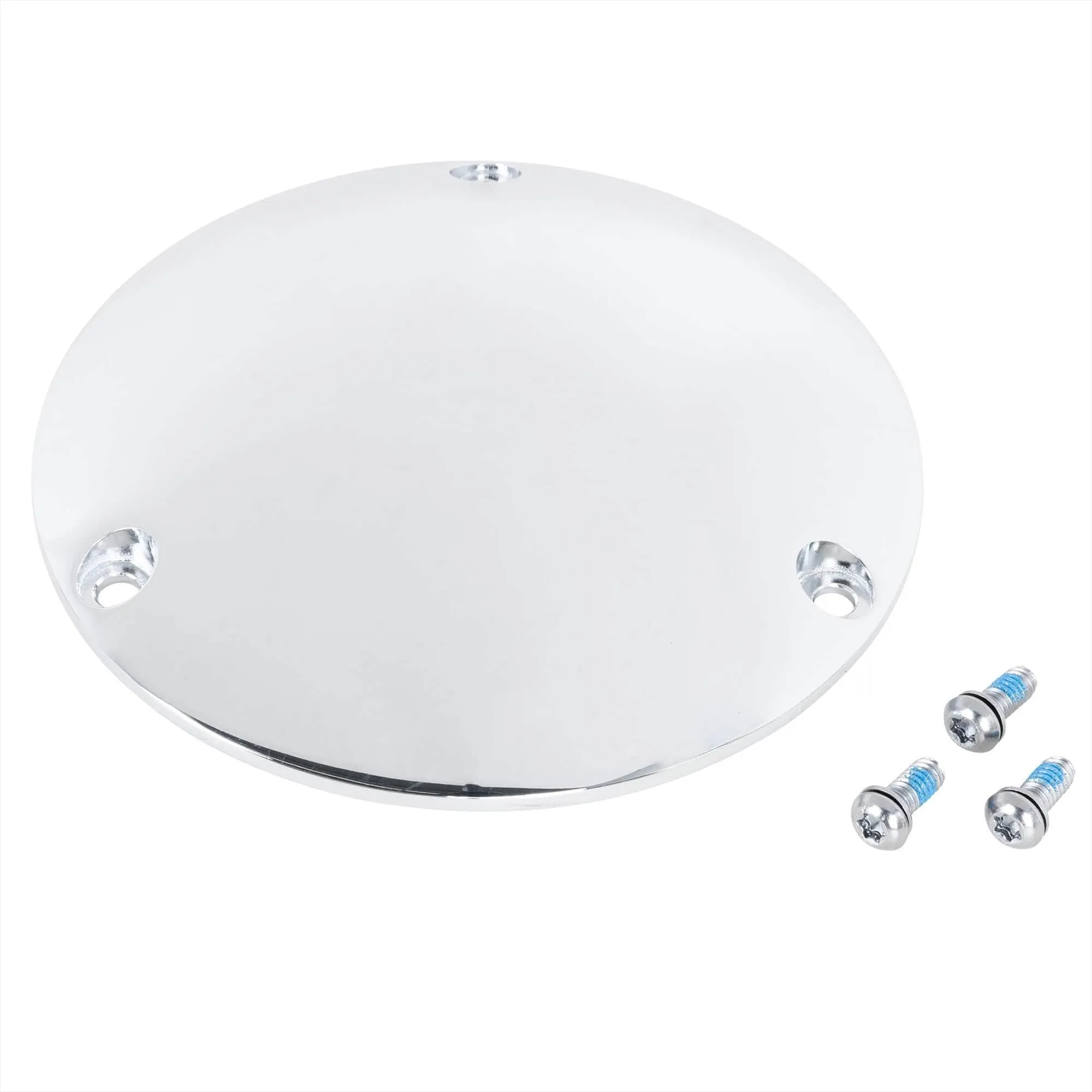 3 Hole Chrome Derby Cover for 1970-98 Harley-Davidson Big Twins Replaces OEMs 60668-84A  253952-84T
