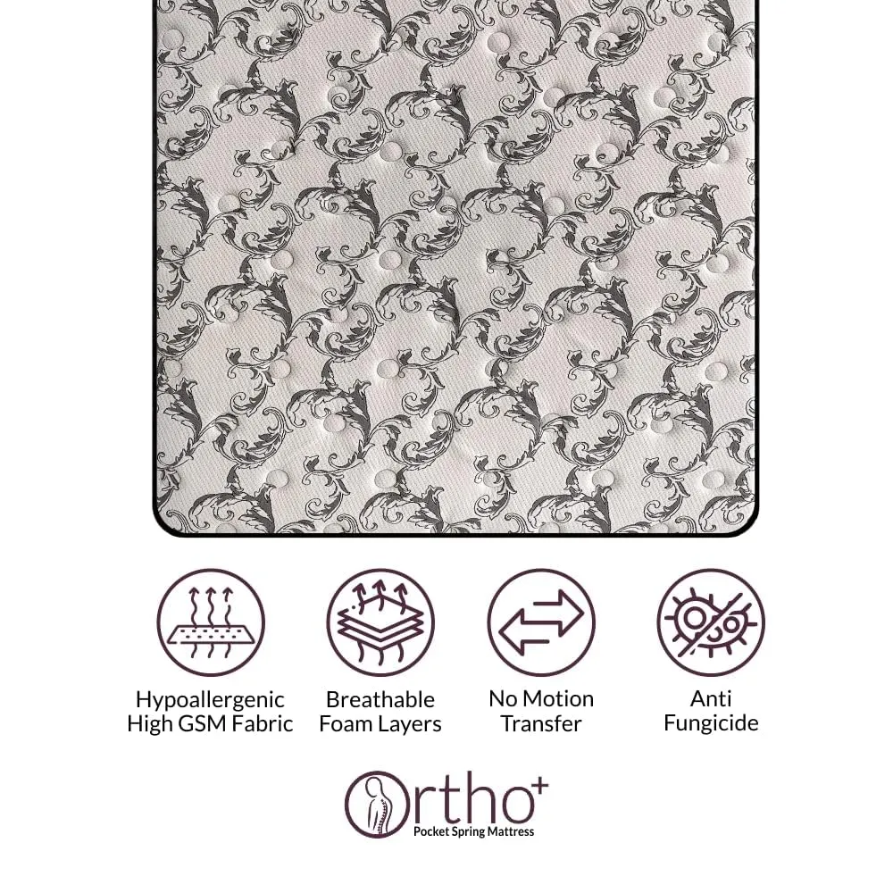 Amore Ortho Plus 10 Inch Orthopedic Pocket Spring Mattress(78x72x10 Inch,Medium Soft,King Size)