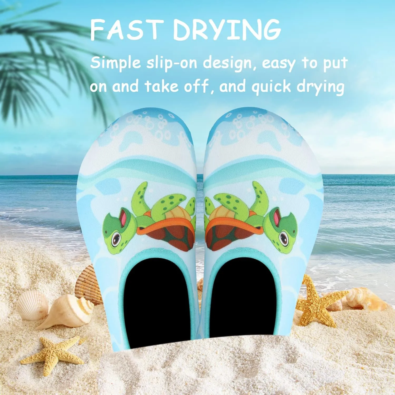 ANLUKE Kids Boys Girls Water Shoes Barefoot Aqua Socks Fast Dry Beach Swim Outdoor Sports Shoes for Toddler