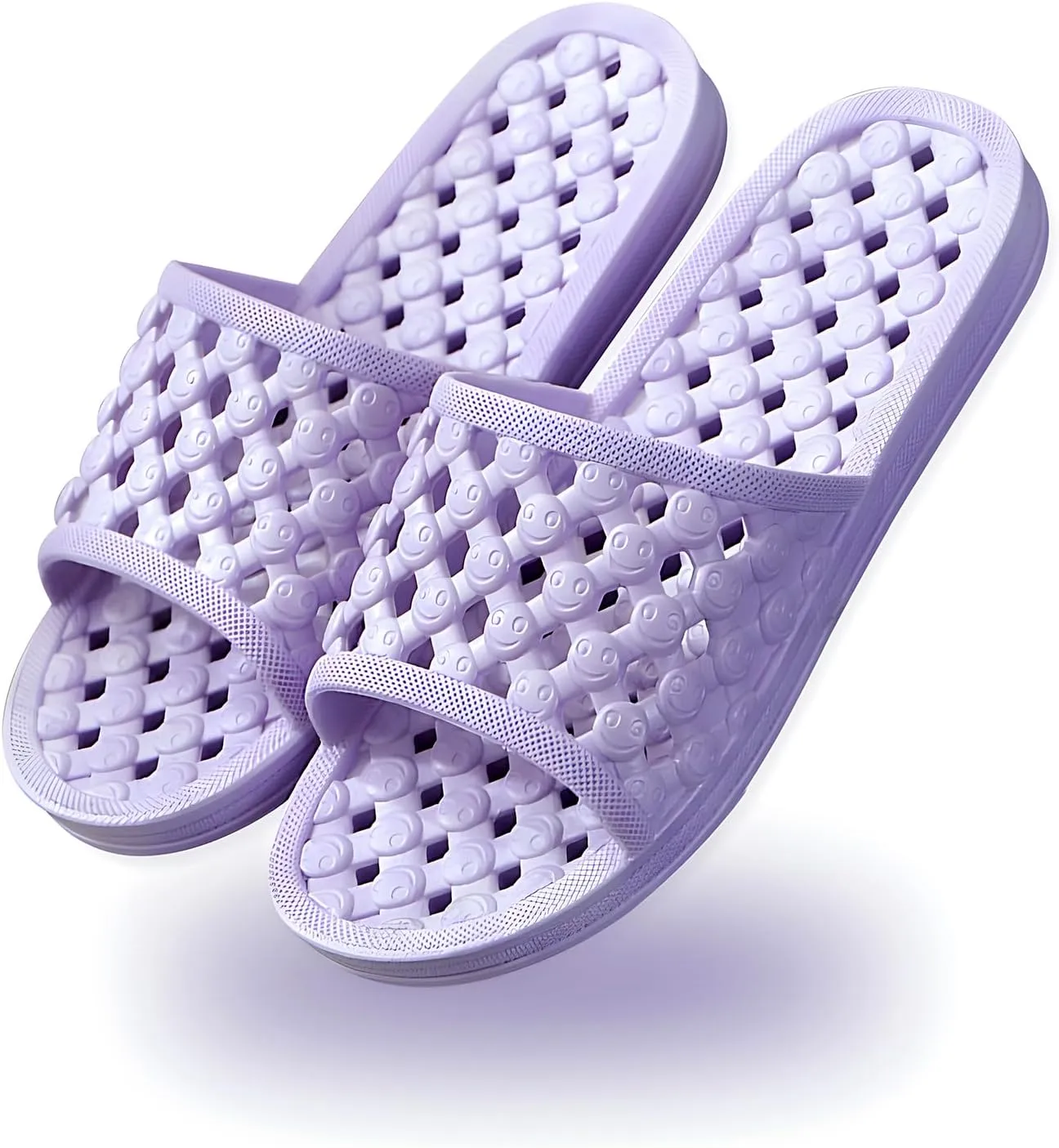 AYYDMY Shower Shoes Quick Drying Slippers for Women Men, Non Slip House Shoes Cushioned Thick Sole Bathroom Slippers Indoor Outdoor Soft Platform Sandals for Living Room College Dorm Beach SPA Gym Pool