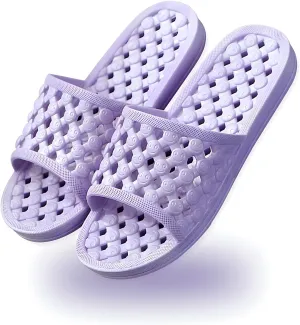 AYYDMY Shower Shoes Quick Drying Slippers for Women Men, Non Slip House Shoes Cushioned Thick Sole Bathroom Slippers Indoor Outdoor Soft Platform Sandals for Living Room College Dorm Beach SPA Gym Pool
