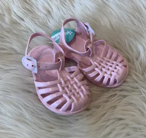 Baby pink jelly shoes