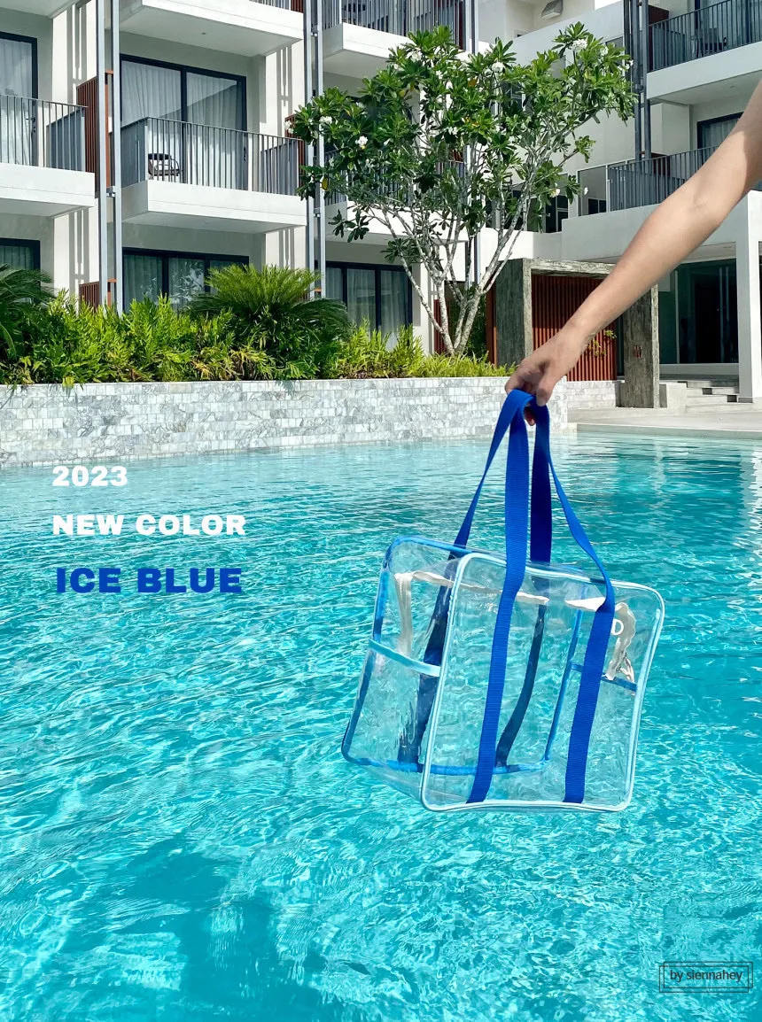 Beach Bag Transparent Large Capacity Jelly Bag Travel Waterproof Swimming Equipment Wet And Dry Separation Handbag