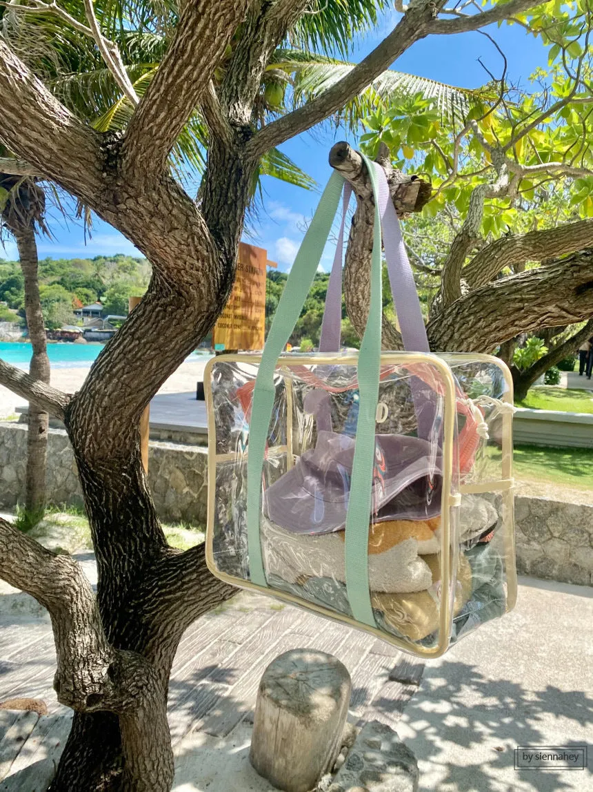 Beach Bag Transparent Large Capacity Jelly Bag Travel Waterproof Swimming Equipment Wet And Dry Separation Handbag