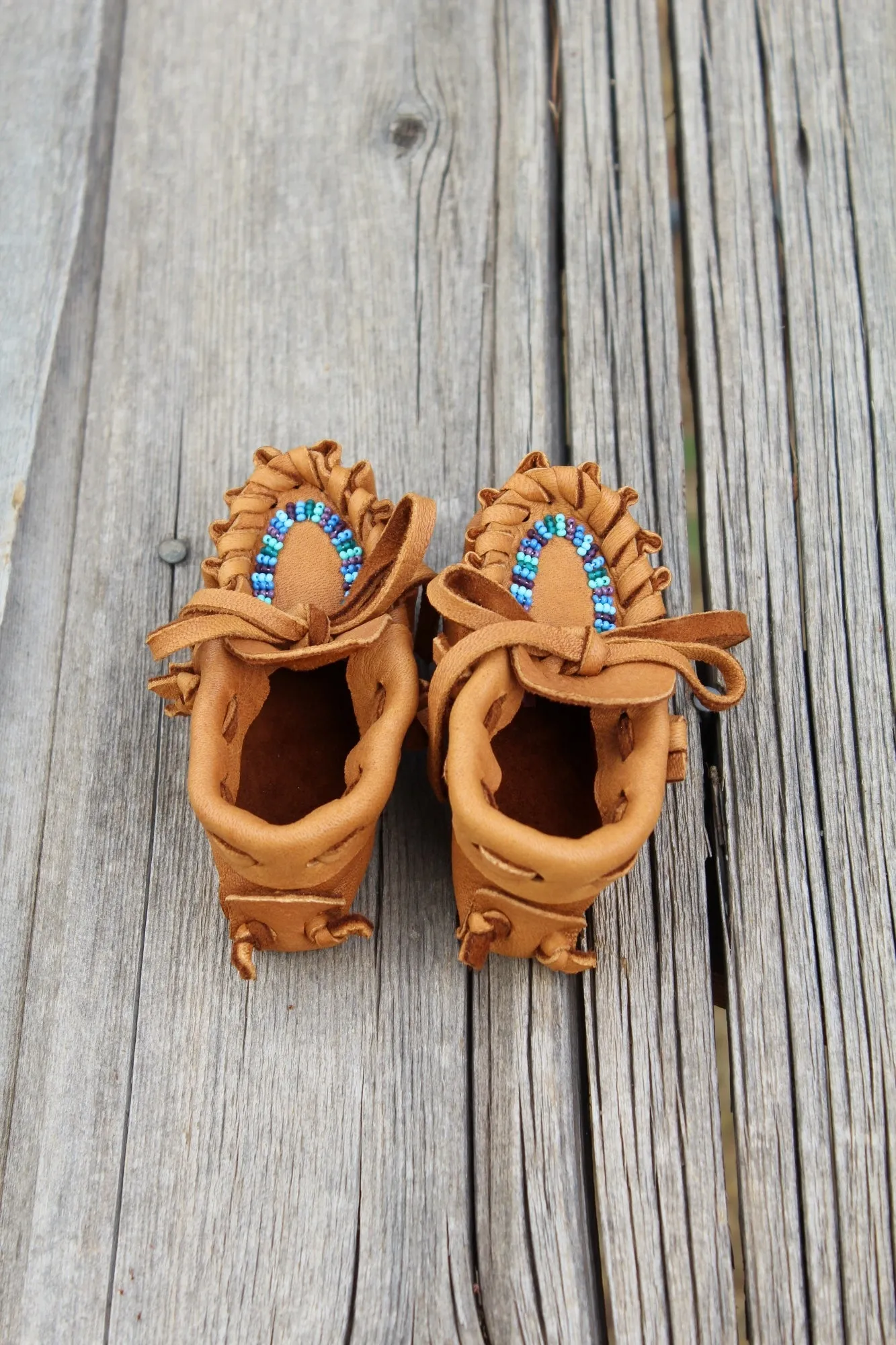 Beaded baby moccasins, baby boy moccasins, baby shoes