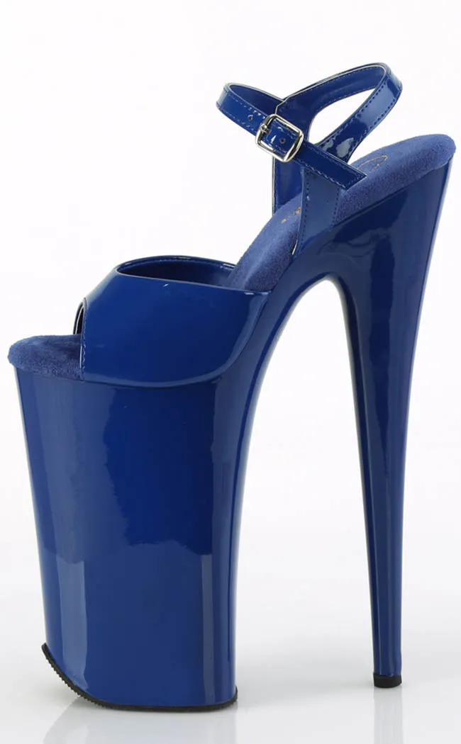 BEYOND-009 Royal Blue Patent 10 Inch Heels