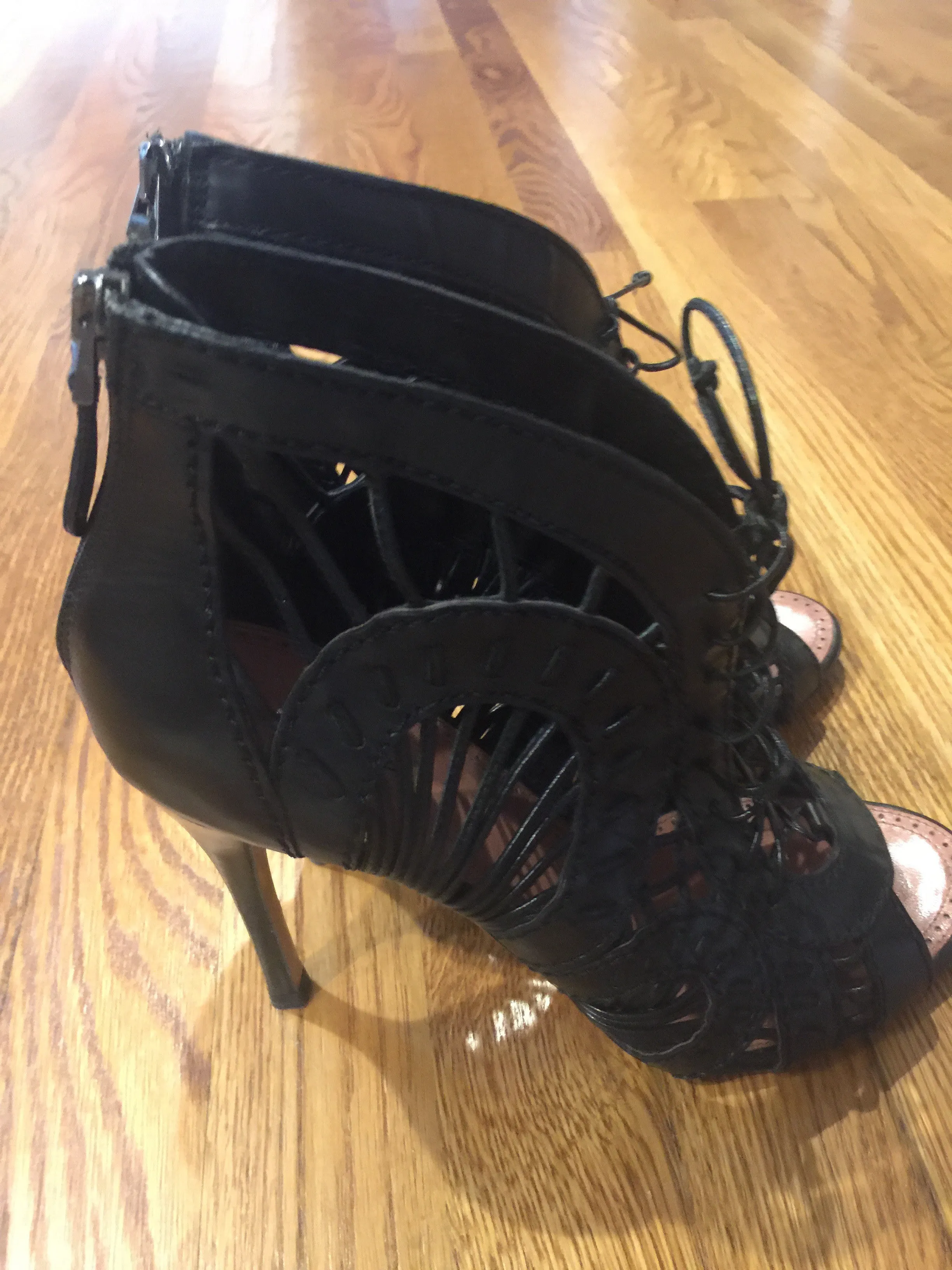 Black Alaia Opened Toed Shoes!