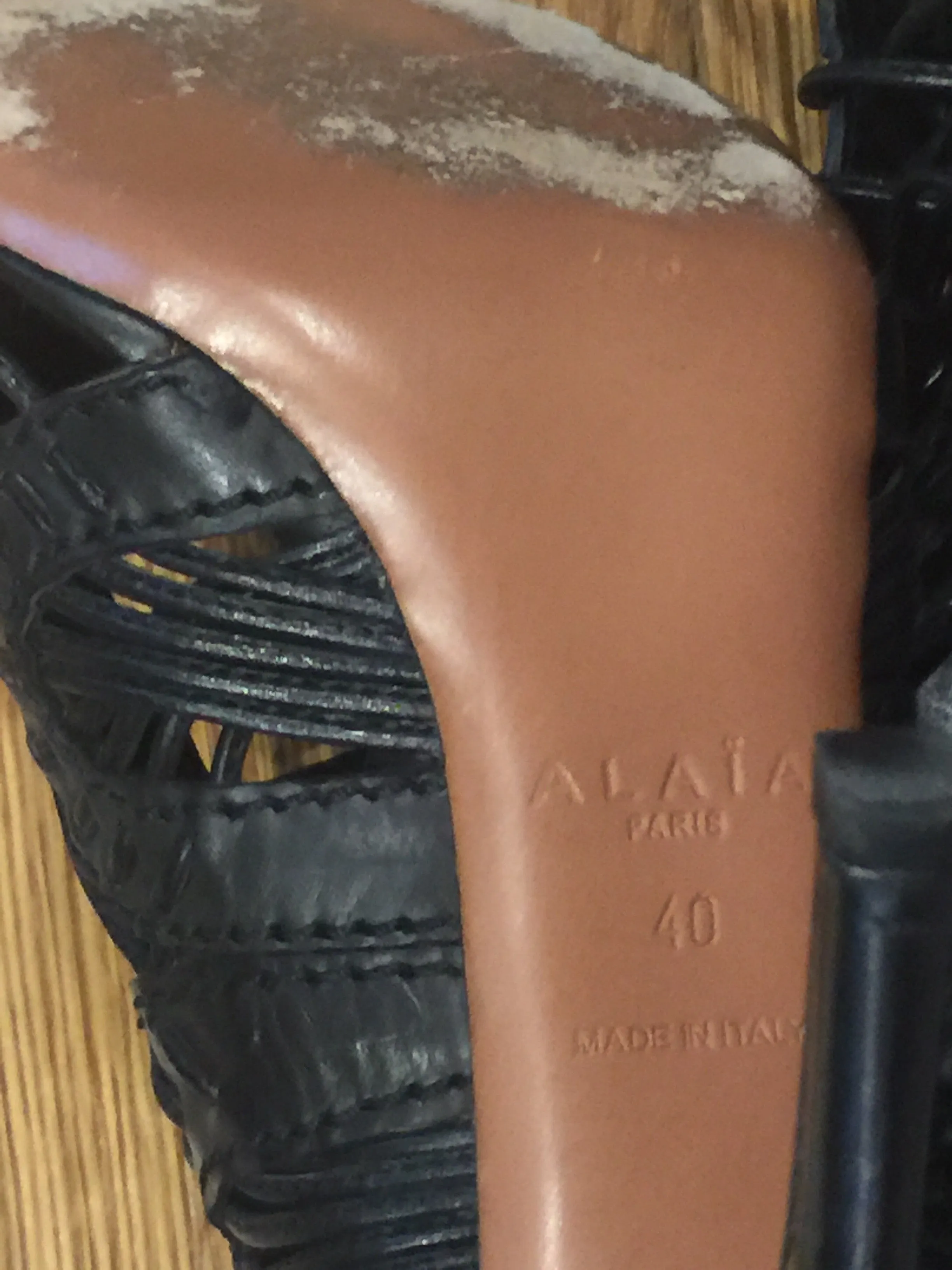 Black Alaia Opened Toed Shoes!