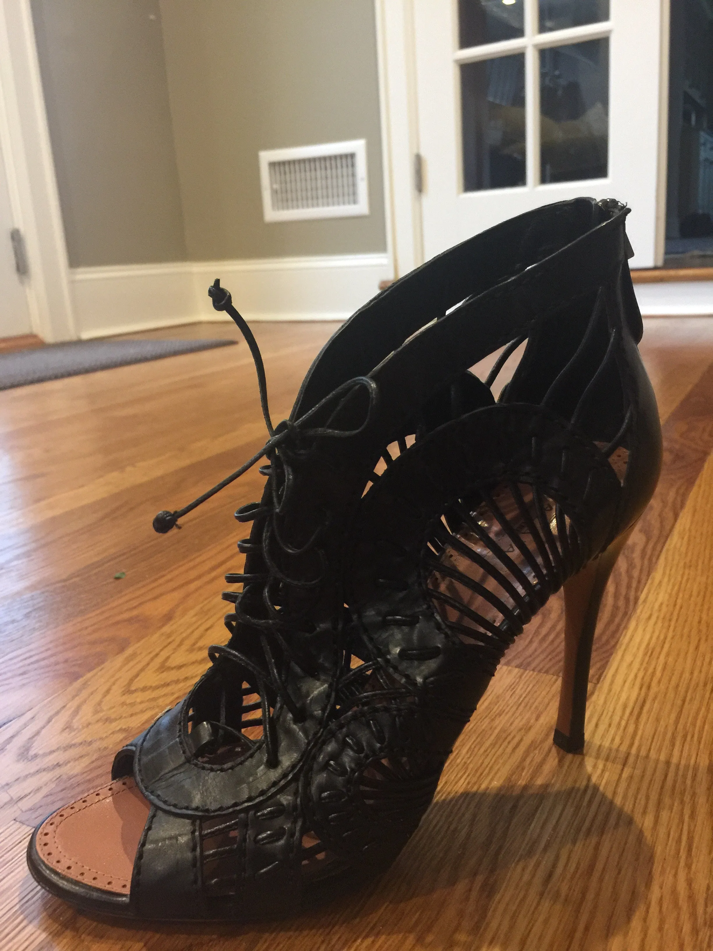 Black Alaia Opened Toed Shoes!