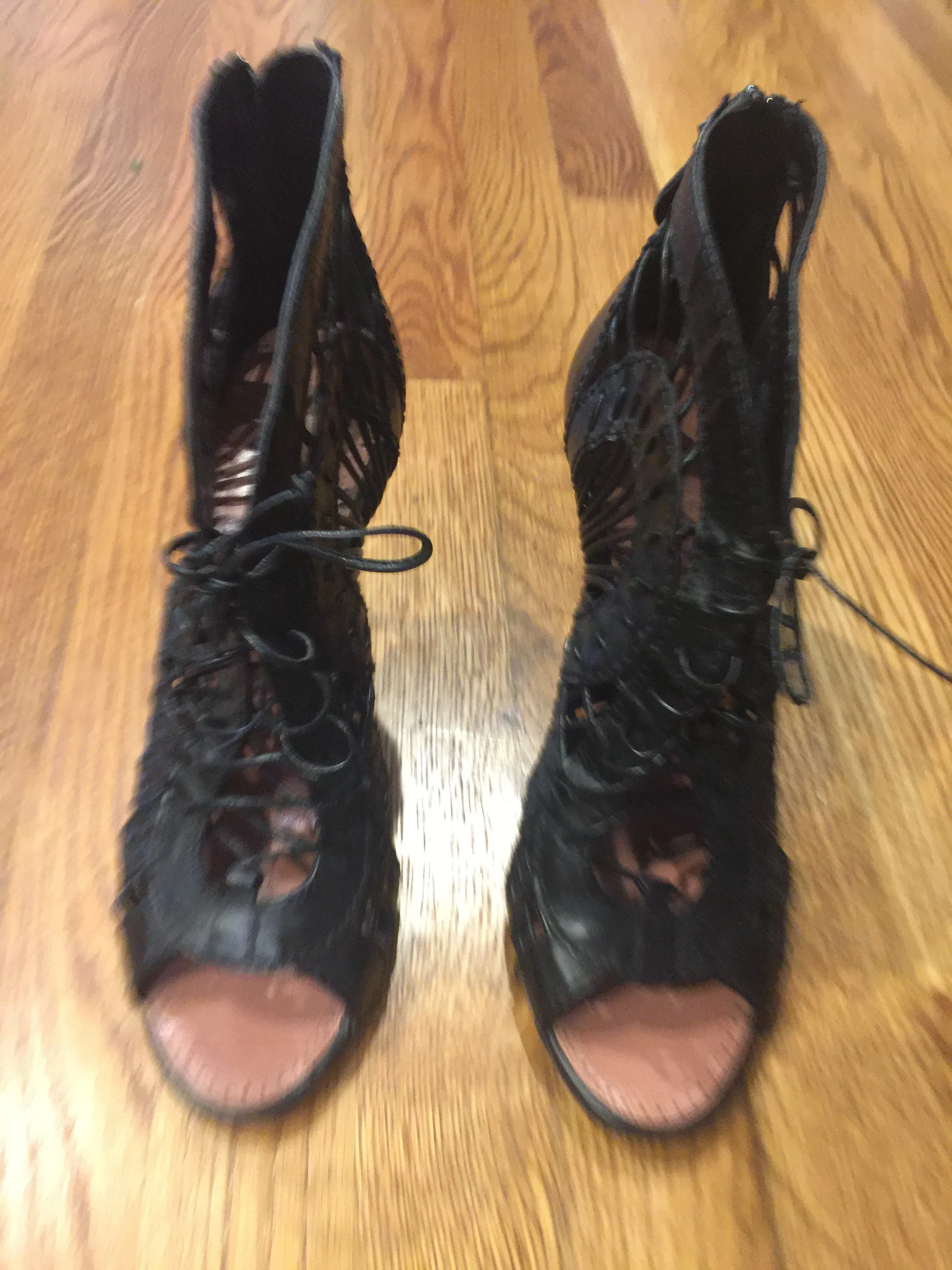 Black Alaia Opened Toed Shoes!