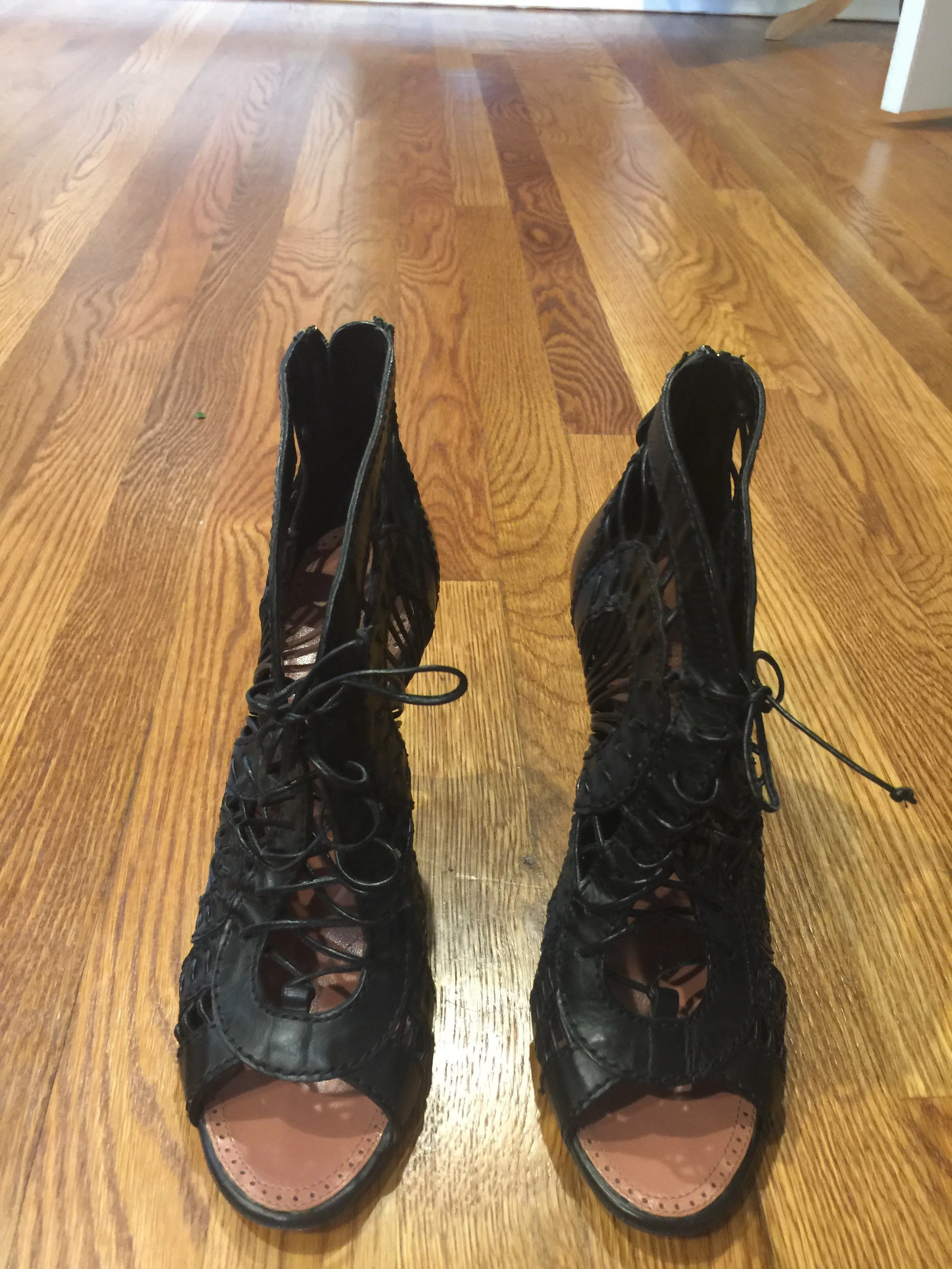 Black Alaia Opened Toed Shoes!