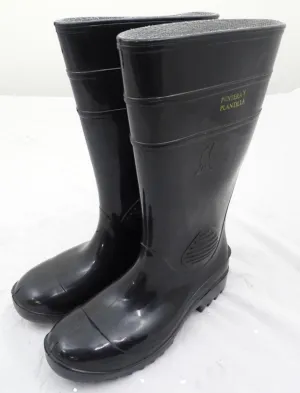 Black Punteray Plantilla Steel Toe Cap Wellington Boots Grade A