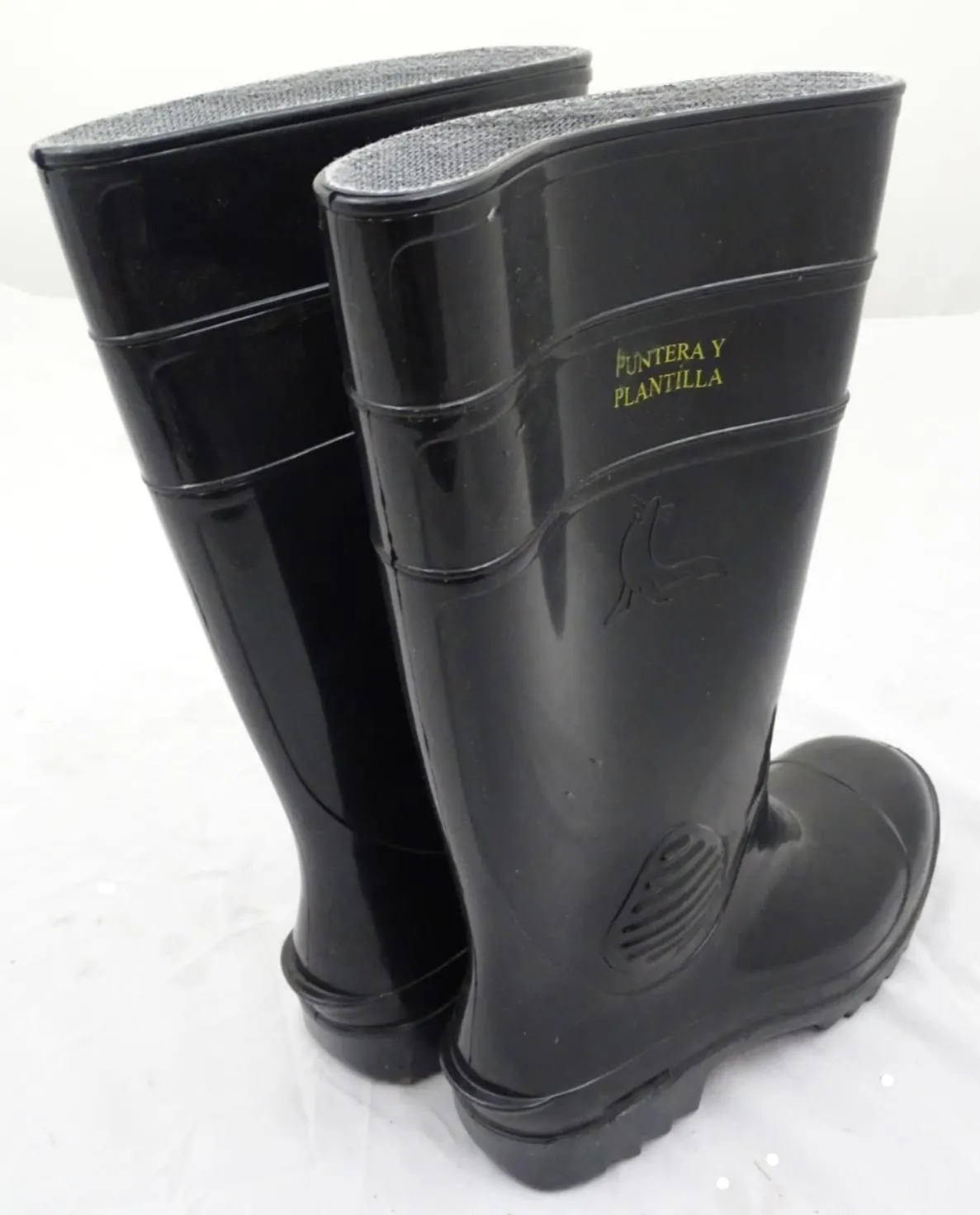 Black Punteray Plantilla Steel Toe Cap Wellington Boots Grade A
