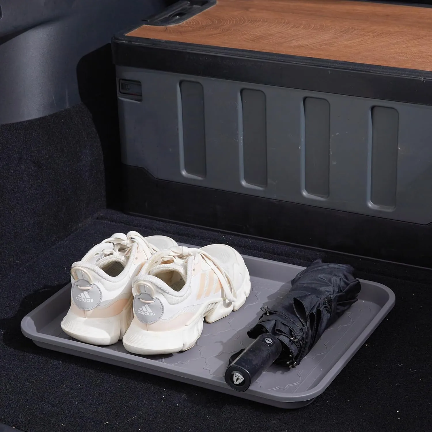 Boot Tray for Entryway Indoor, Heavy Duty Shoe Mat Tray 2 Packs, 16.7"x12.8" Waterproof Shoes Trays with Raised Edge, Outdoor Multi-Purpose Mats for Boots, Garden, Pets