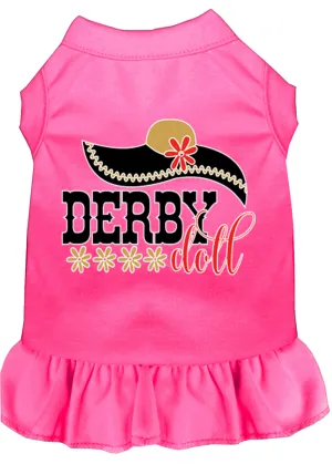 Derby Doll Screen Print Dog Dress Bright Pink Xxxl (20)
