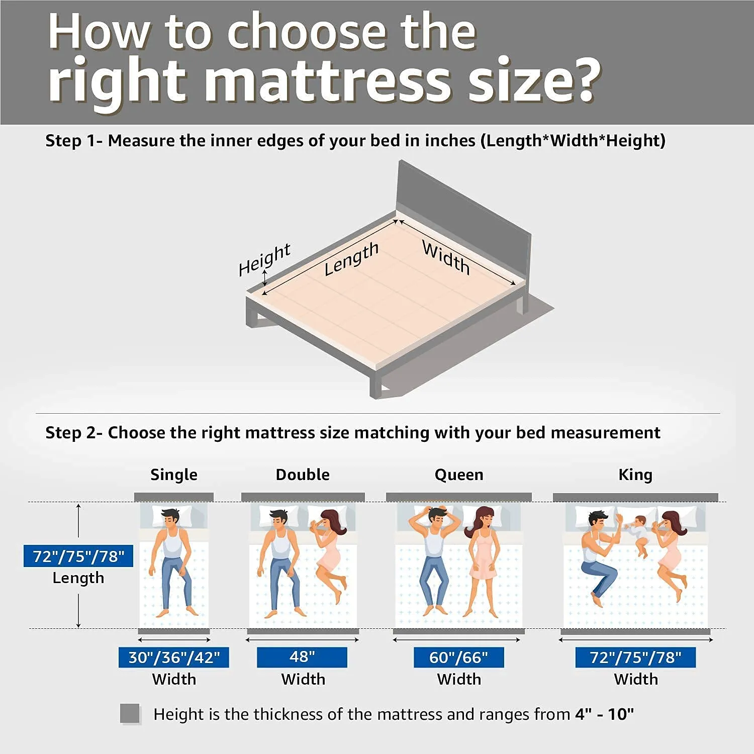 DREAMZEE Ortho-Back™ - Globally Certified 100% Natural Latex   Bonded Foam - Medium Hard Ortho Comfort - Latex Hybrid Mattress (75x48x6 Inches)
