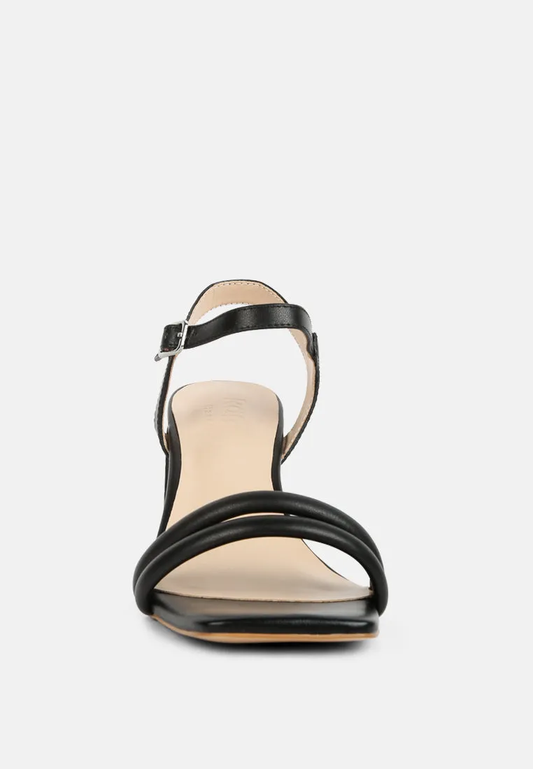 Edyta Ankle Strap Block Heel Sandals