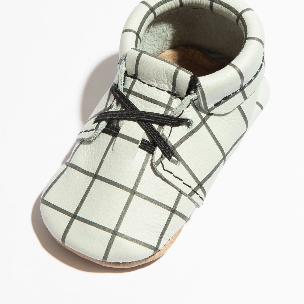 Freshly Picked Grey Grid Oxford Soft Sole Moccasins