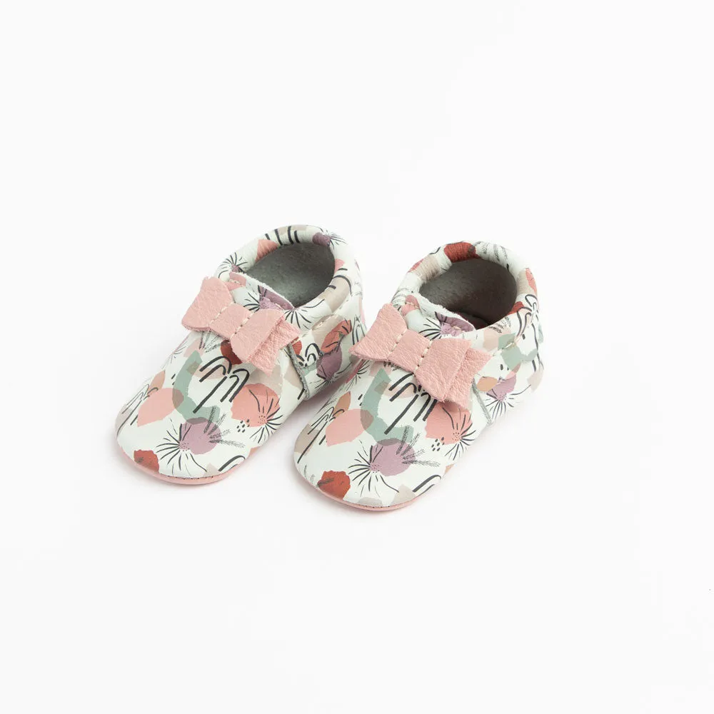 Freshly Picked Pink Palette Bow Mocc Soft Sole