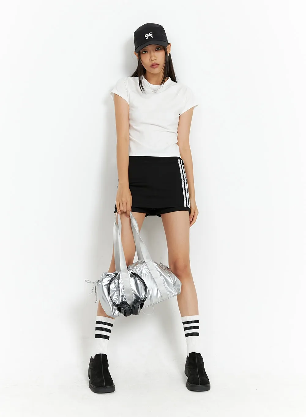 Front Stripe Platform Heels IG405