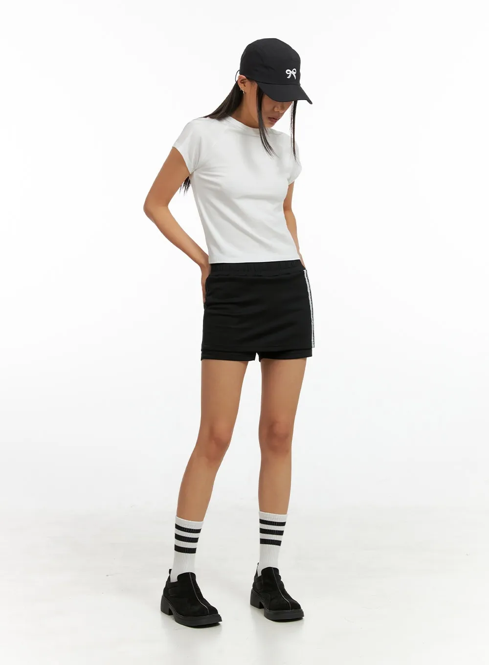 Front Stripe Platform Heels IG405