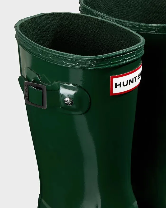 Hunter Wellies Infants Originals Gloss Hunter Green