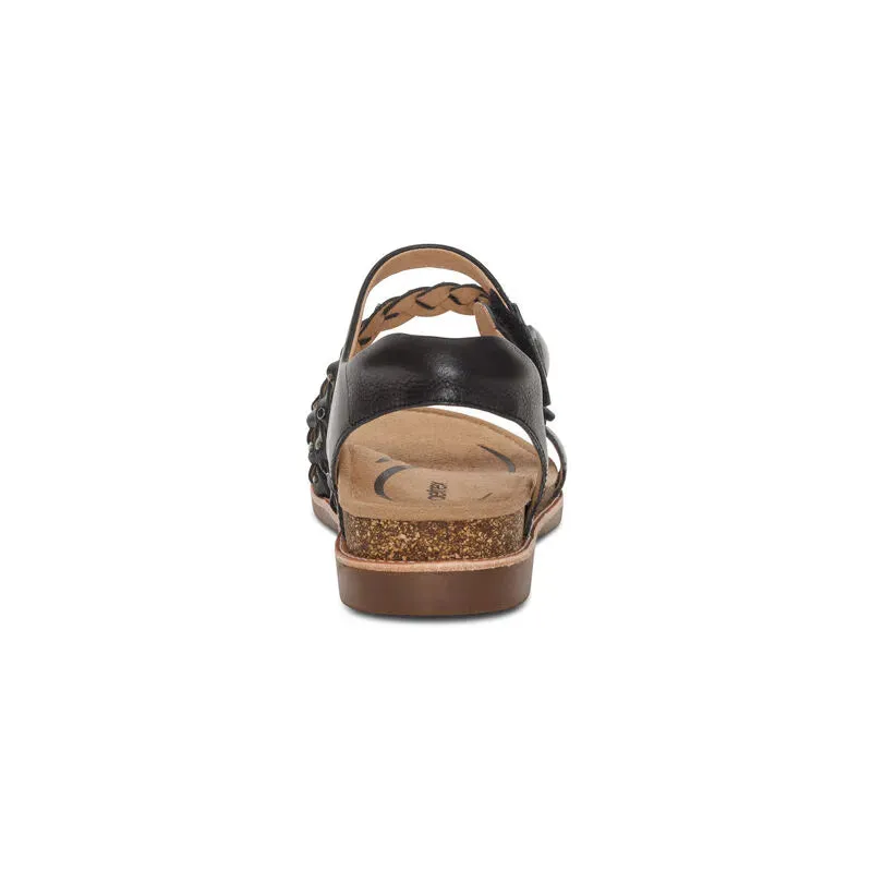Jenn Quarter Strap Sandal - Black