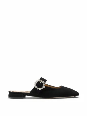 Juliet Mary Jane mules in black suede