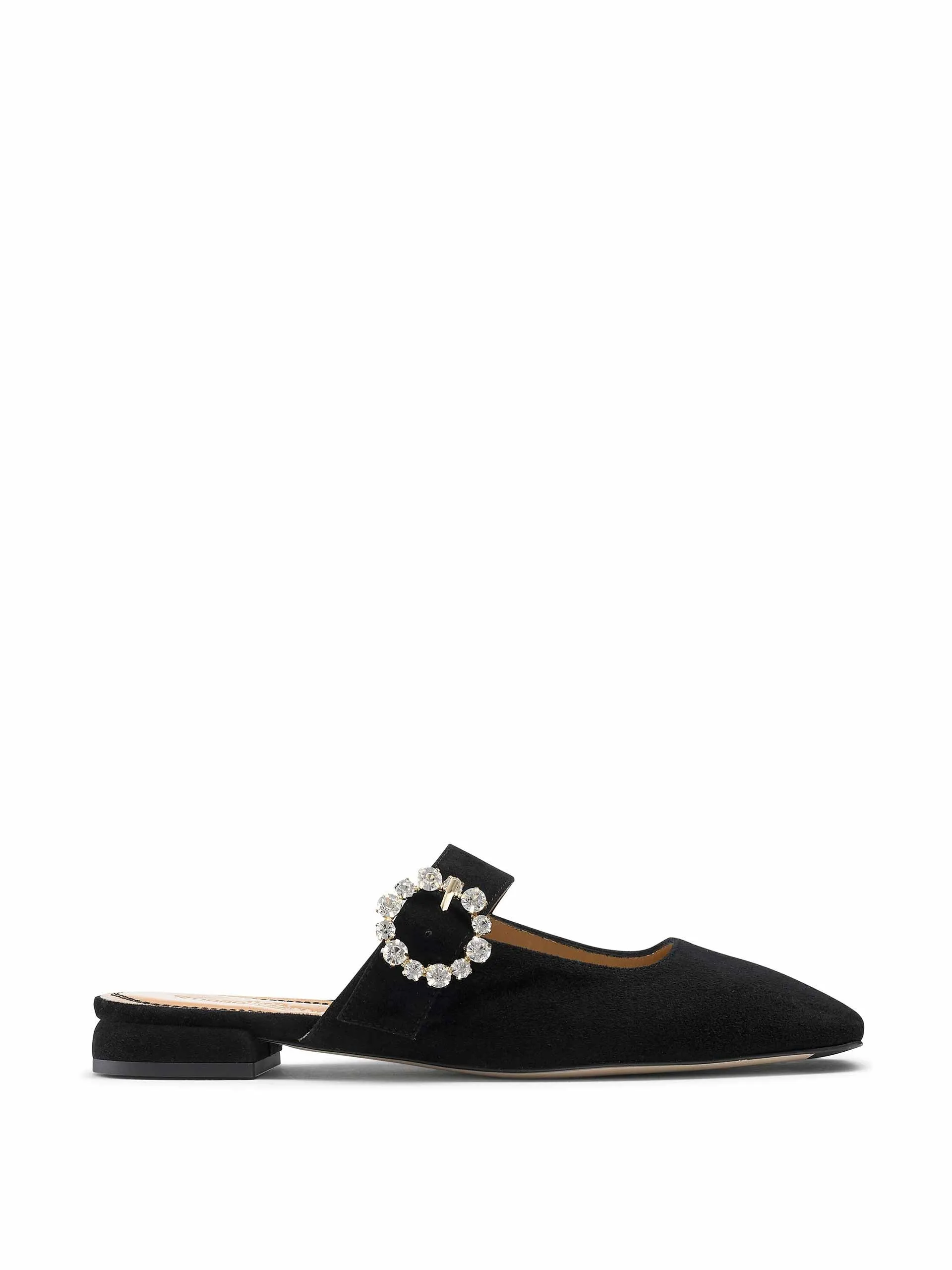 Juliet Mary Jane mules in black suede
