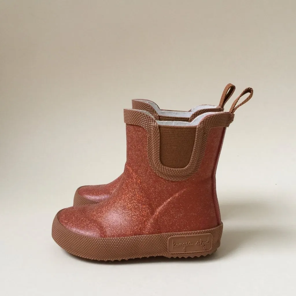 Konges Slojd Welly Boots Glitter in Rose Blush