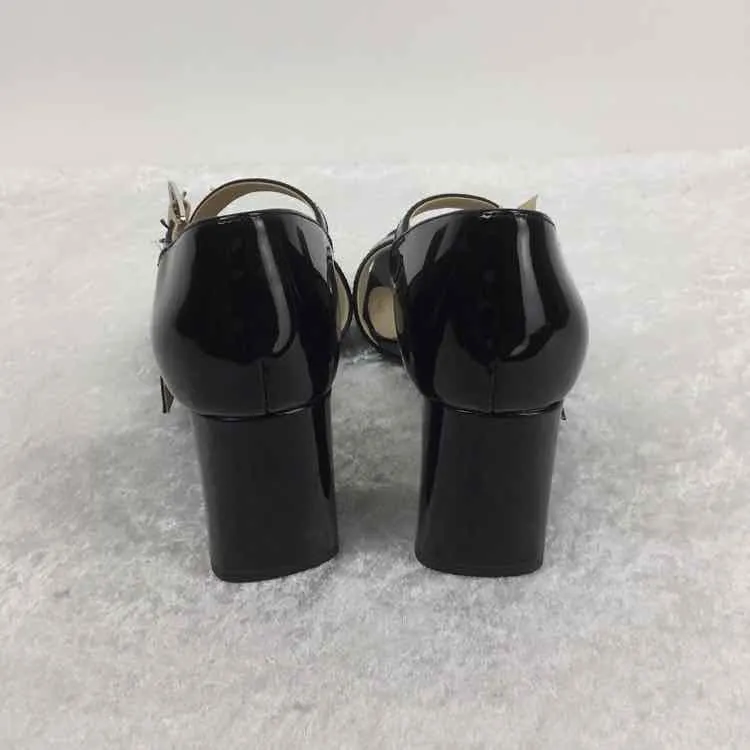 Life Stride Women Size 11 Black NWOT patent Open Toe Ankle Strap Heels
