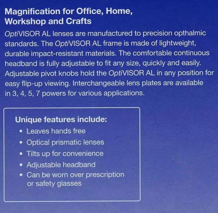 OptiVisor LX-4 Binocular Magnifier - 2X at 10 inches
