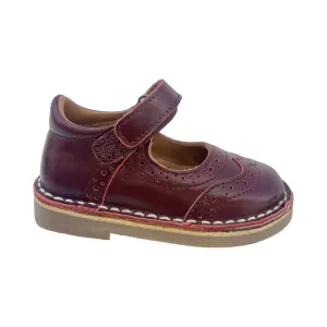 Papanatas Bordeaux Perforated Baby Mary Jane