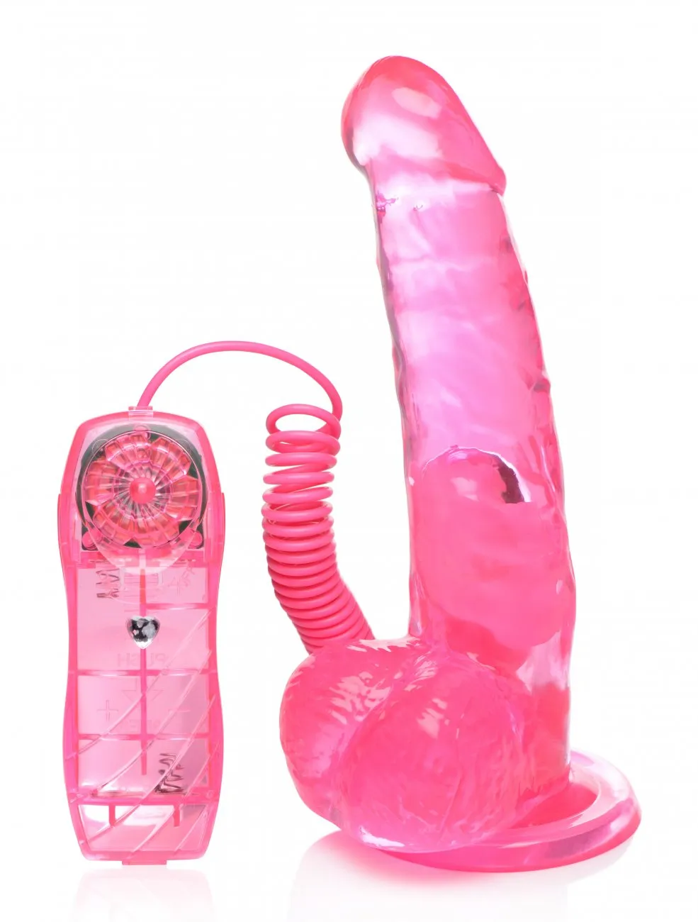 Pink 7.5 Inch Suction Cup Vibrating Dildo