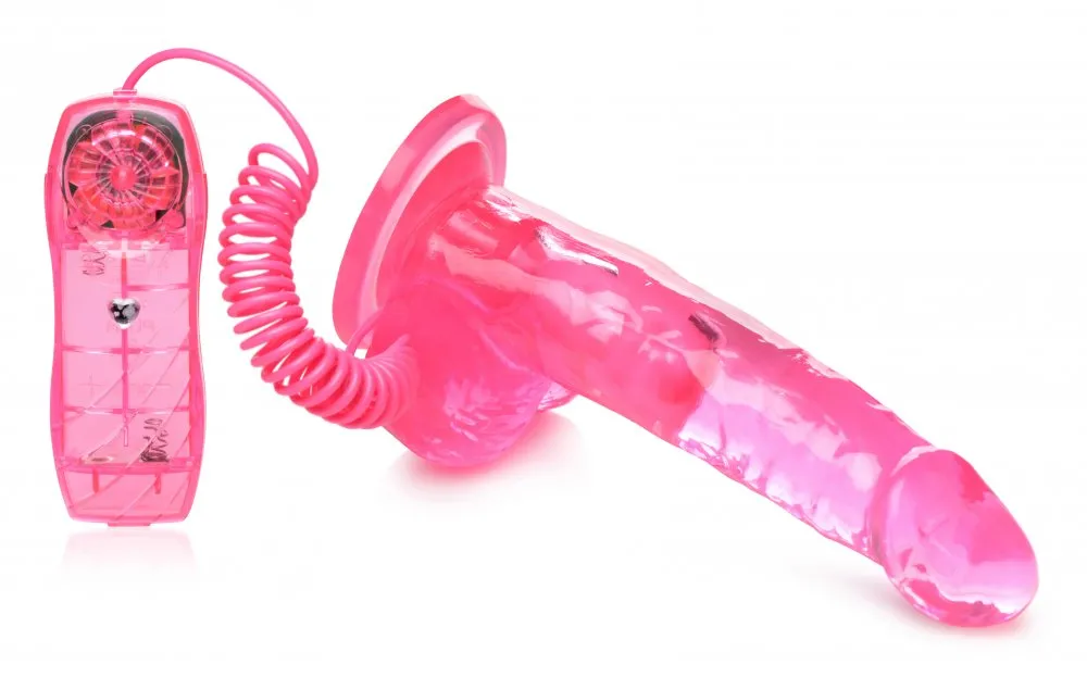 Pink 7.5 Inch Suction Cup Vibrating Dildo