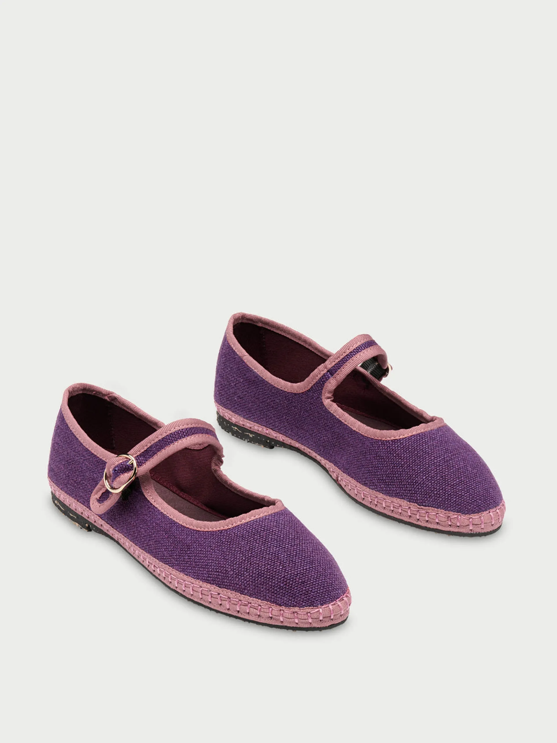 Purple Aeneas Mary Jane flats