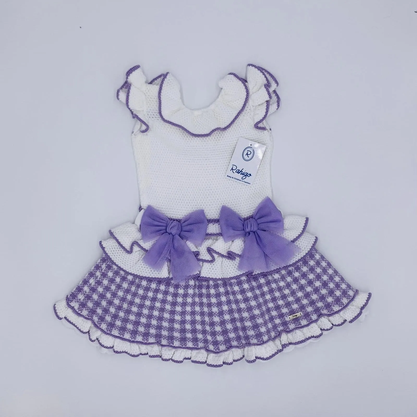 RAHIGO - Dog Tooth Dress - Lilac