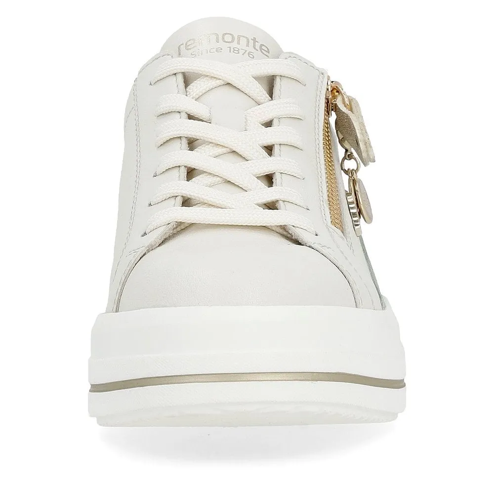 Remonte Trainers D0C01 Ladies Shoes White Combi