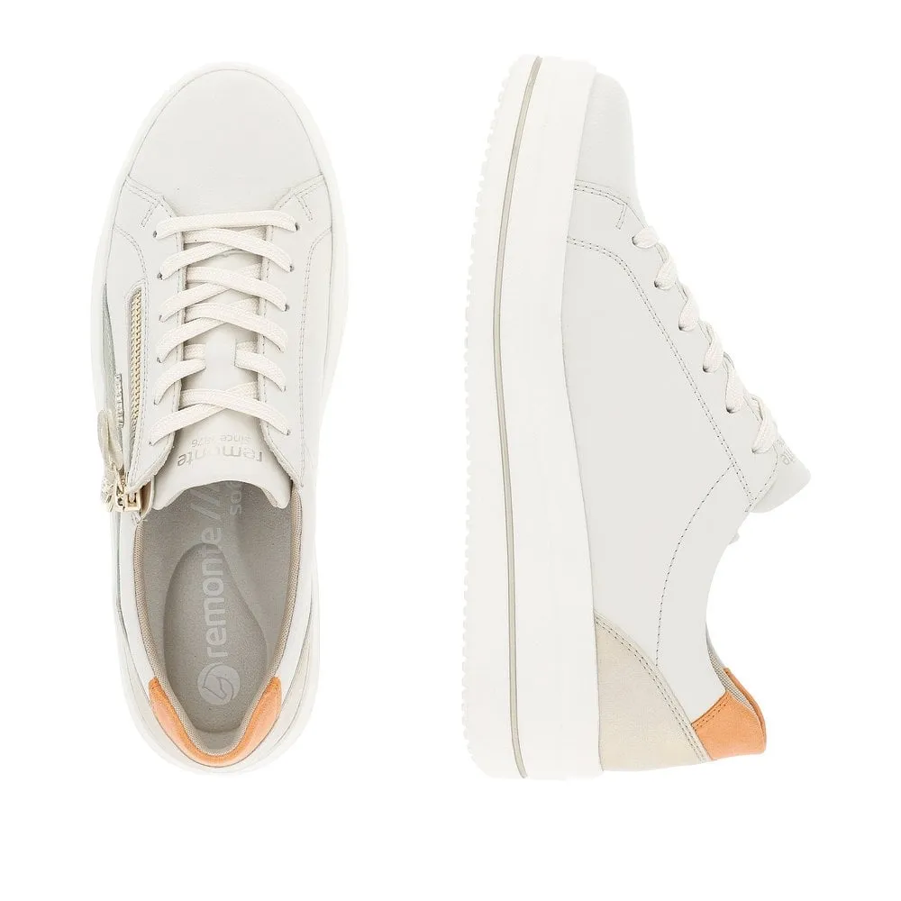 Remonte Trainers D0C01 Ladies Shoes White Combi