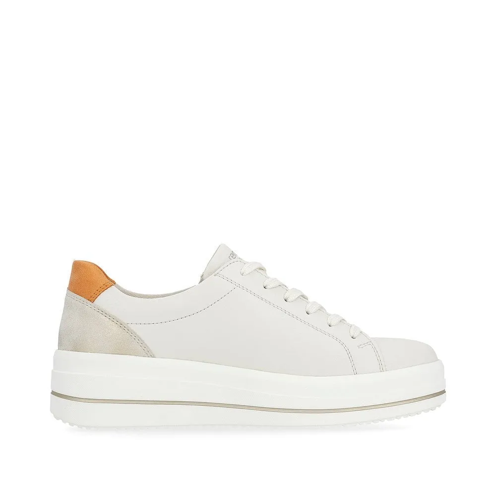 Remonte Trainers D0C01 Ladies Shoes White Combi