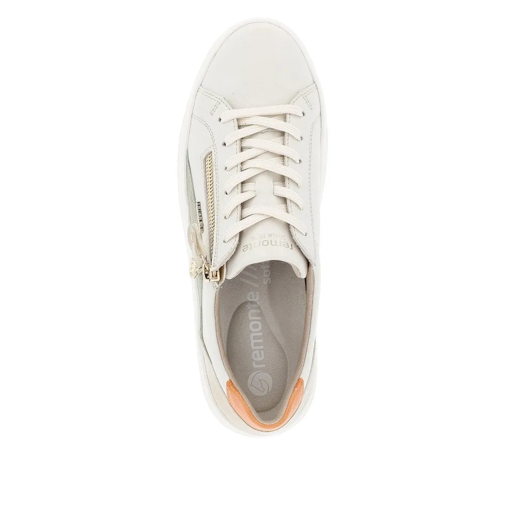 Remonte Trainers D0C01 Ladies Shoes White Combi