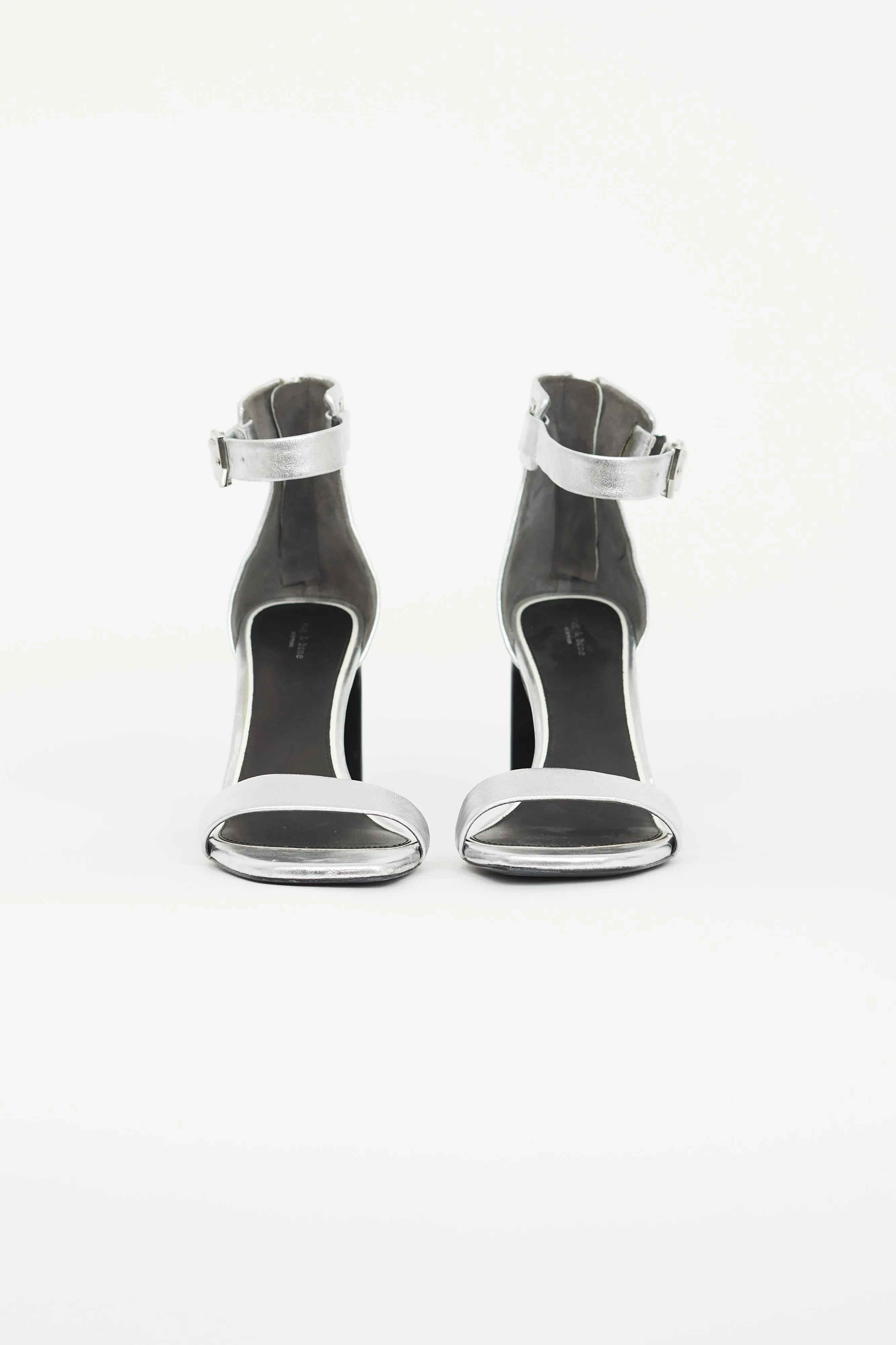 Silver Ellis Metallic Heel