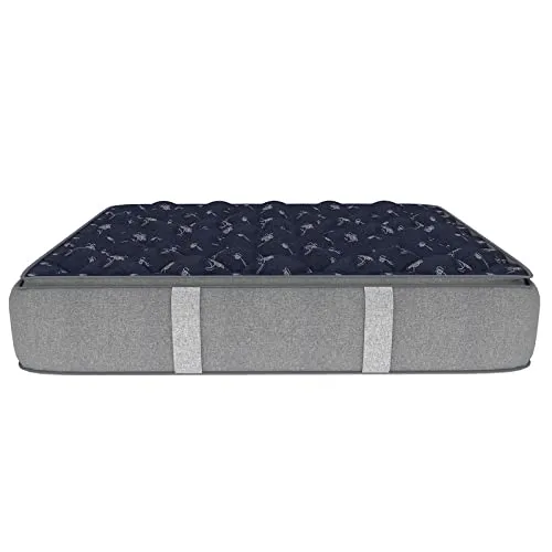 SLEEPSPA by COIRFIT Euphoria Normal Top 6 Inch Single Size Bonnell Spring Mattress with 6 Year Warranty | Orthopedic Pro - Doctor Recommended | Pressure Relieving | PU Foam for Support (Blue,72x42x6)