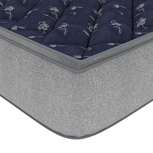 SLEEPSPA by COIRFIT Euphoria Normal Top 6 Inch Single Size Bonnell Spring Mattress with 6 Year Warranty | Orthopedic Pro - Doctor Recommended | Pressure Relieving | PU Foam for Support (Blue,75X42X6)