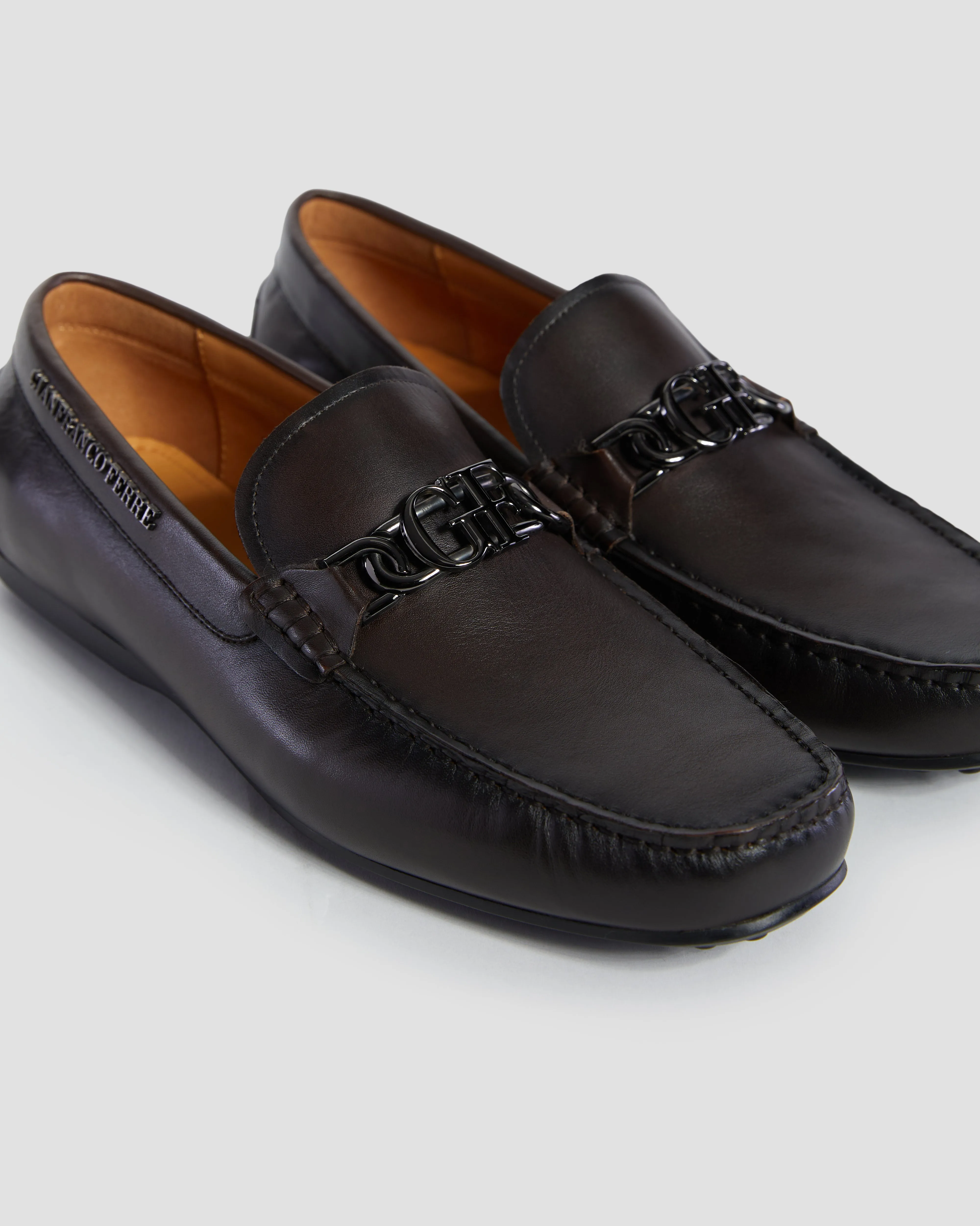 Solid Tone Monogram Moccasins