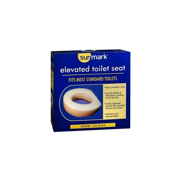 Sunmark 132-8764 Raised Toilet Seat, 1 Each