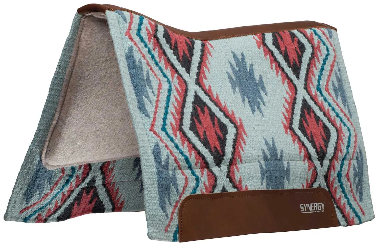 Synergy Contoured Performance Saddle Pad, Wool Blend Felt Lined, Firestorm
