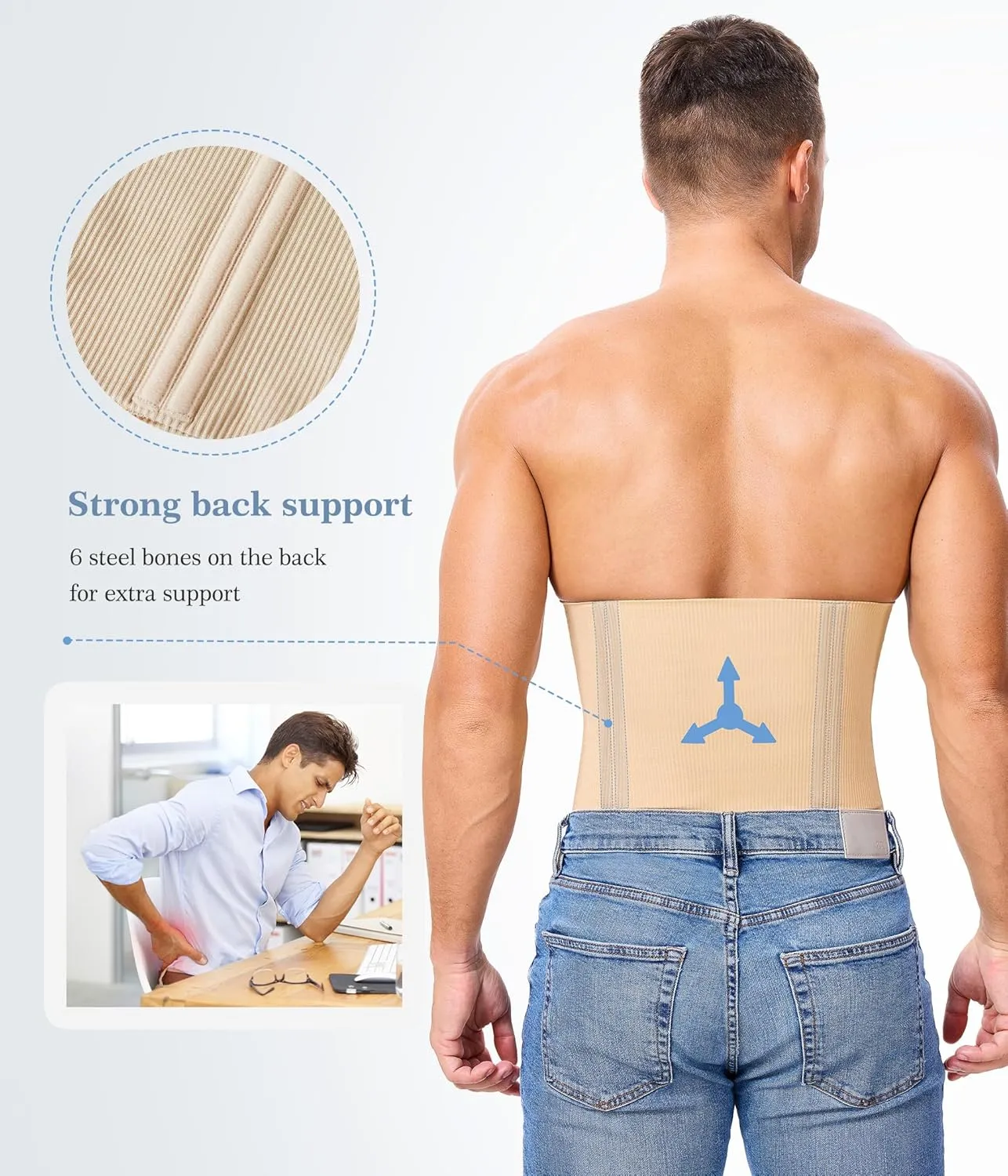 TAILONG Waist Trainer for Men Shapewear Tummy Control Body Shaper Corset Slimming Girdle Fajas para Hombres