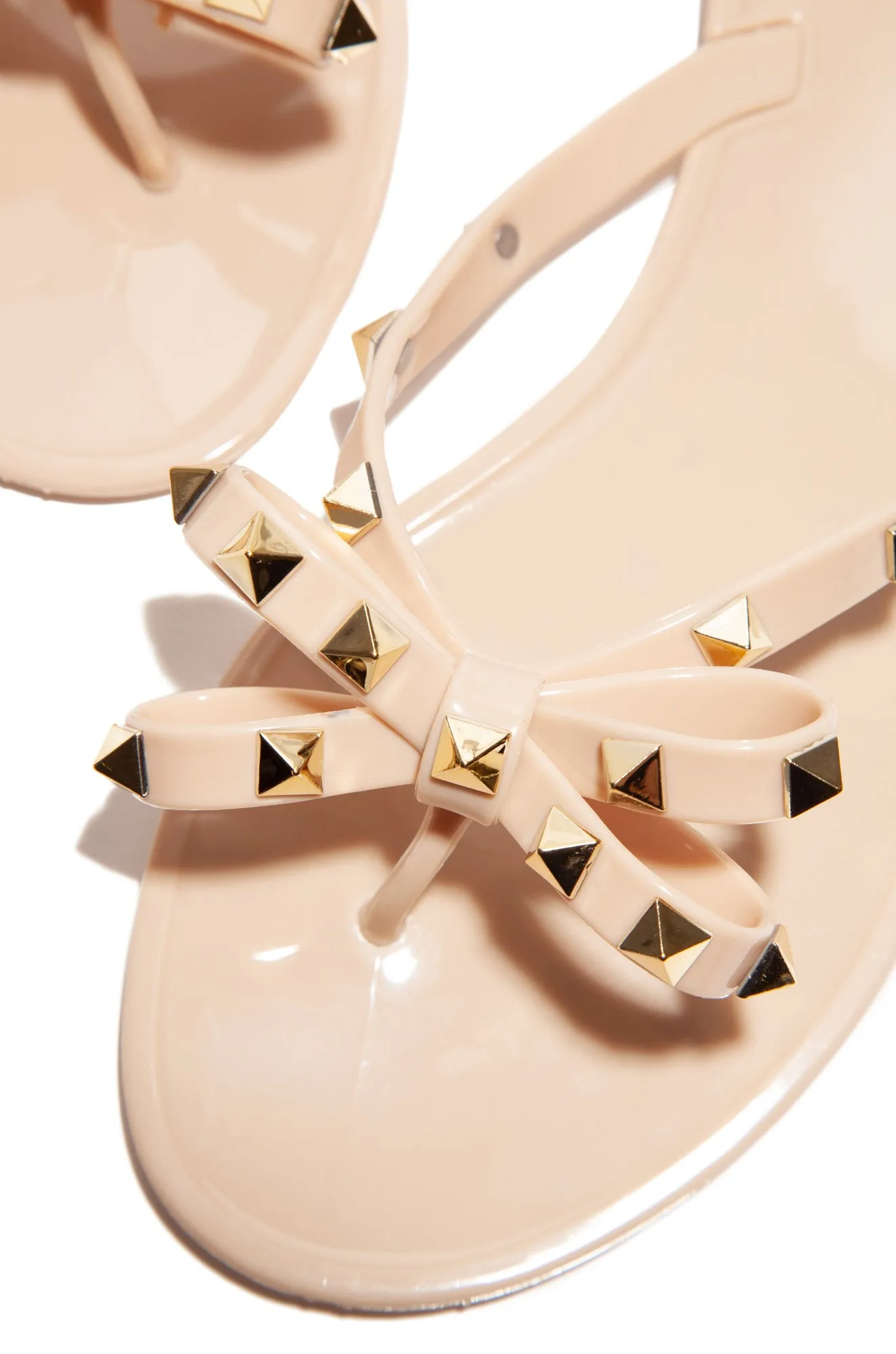 The Posh Life Jelly Slip On Sandals - Nude