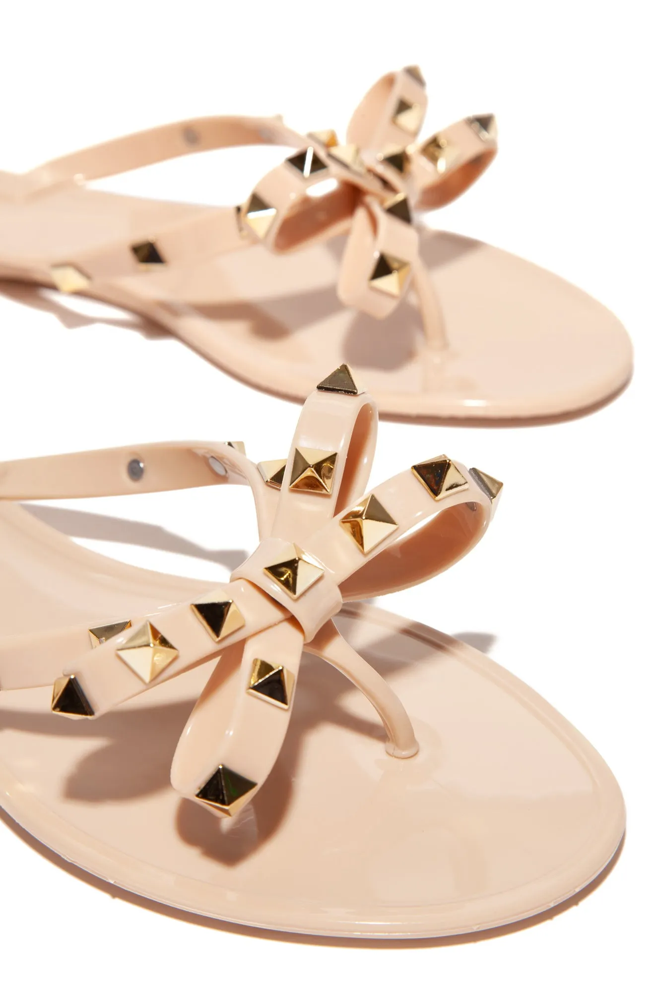 The Posh Life Jelly Slip On Sandals - Nude